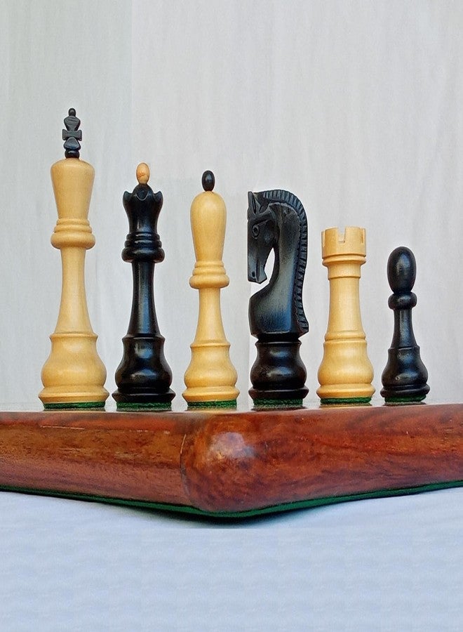 Enterro Wooden Chess Pieces 3.75" Russian Zagreb Ebonized Series - Ebonized Boxwood Well Polished Handicraft - Image 1